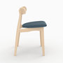 Voir la diapositive 6 : Rendez vous déco Lot de 2 chaises en tissu bleu et bois d'hévéa-Lisette