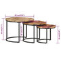 Voir la diapositive 6 : VIDAXL Tables gigognes 3 pcs Bois de manguier brut