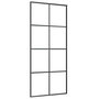 Voir la diapositive 5 : VIDAXL Porte coulissante kit de quincaillerie noir 90x205 cm verre ESG