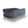 Voir la diapositive 2 : SWEEEK Housse de protection 235x135cm gris foncé - Bâche rectangulaire en polyester enduit PA pour tables de jardin Odenton / Washington