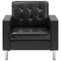 Voir la diapositive 3 : VIDAXL Fauteuil noir similicuir