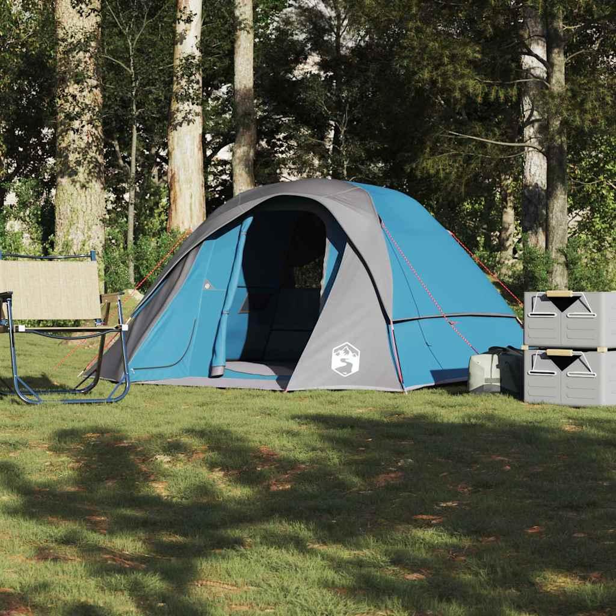 VIDAXL Tente de cabine familiale 6 personnes bleu impermeable