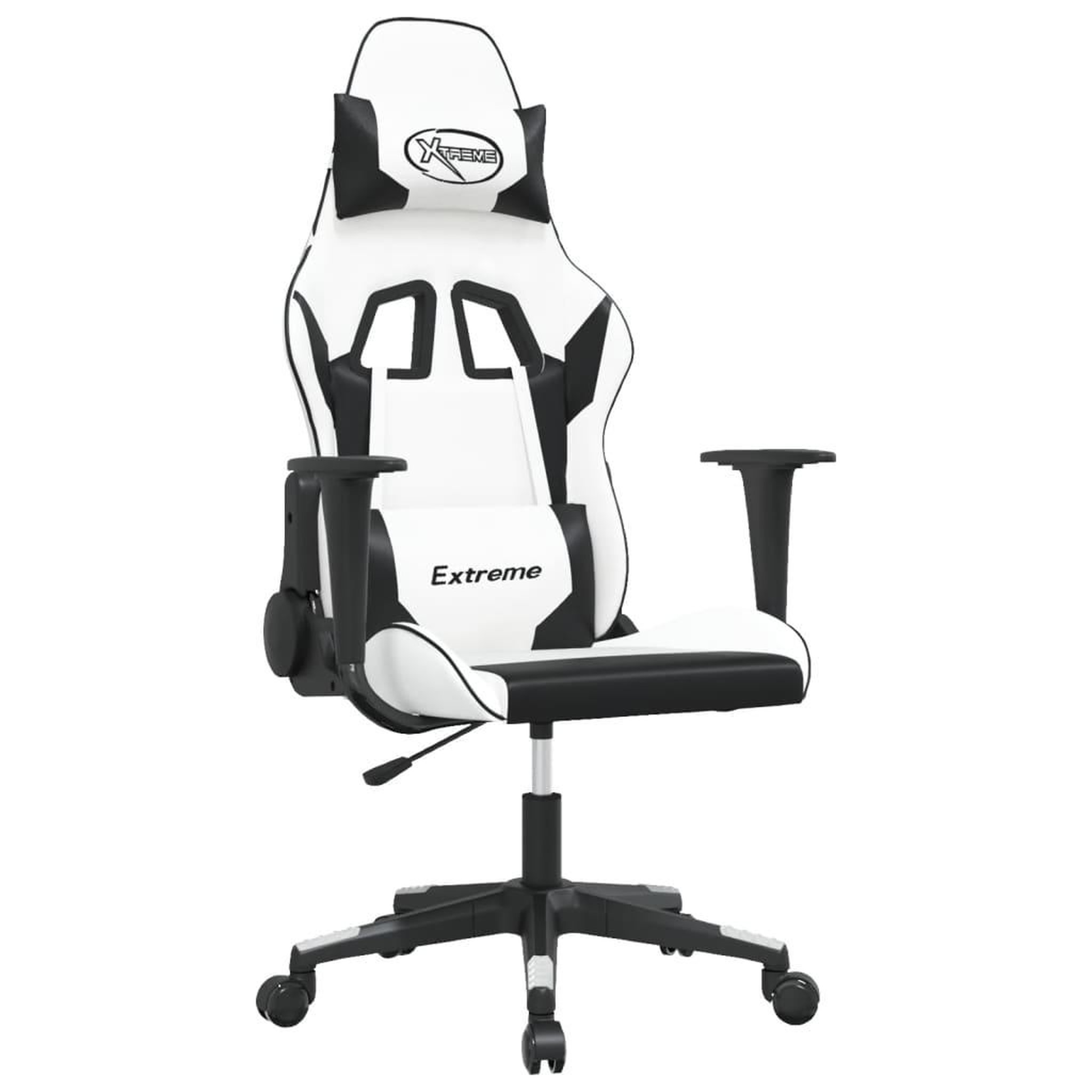 Voir la diapositive 2 : VIDAXL Chaise de jeu Blanc et noir Similicuir