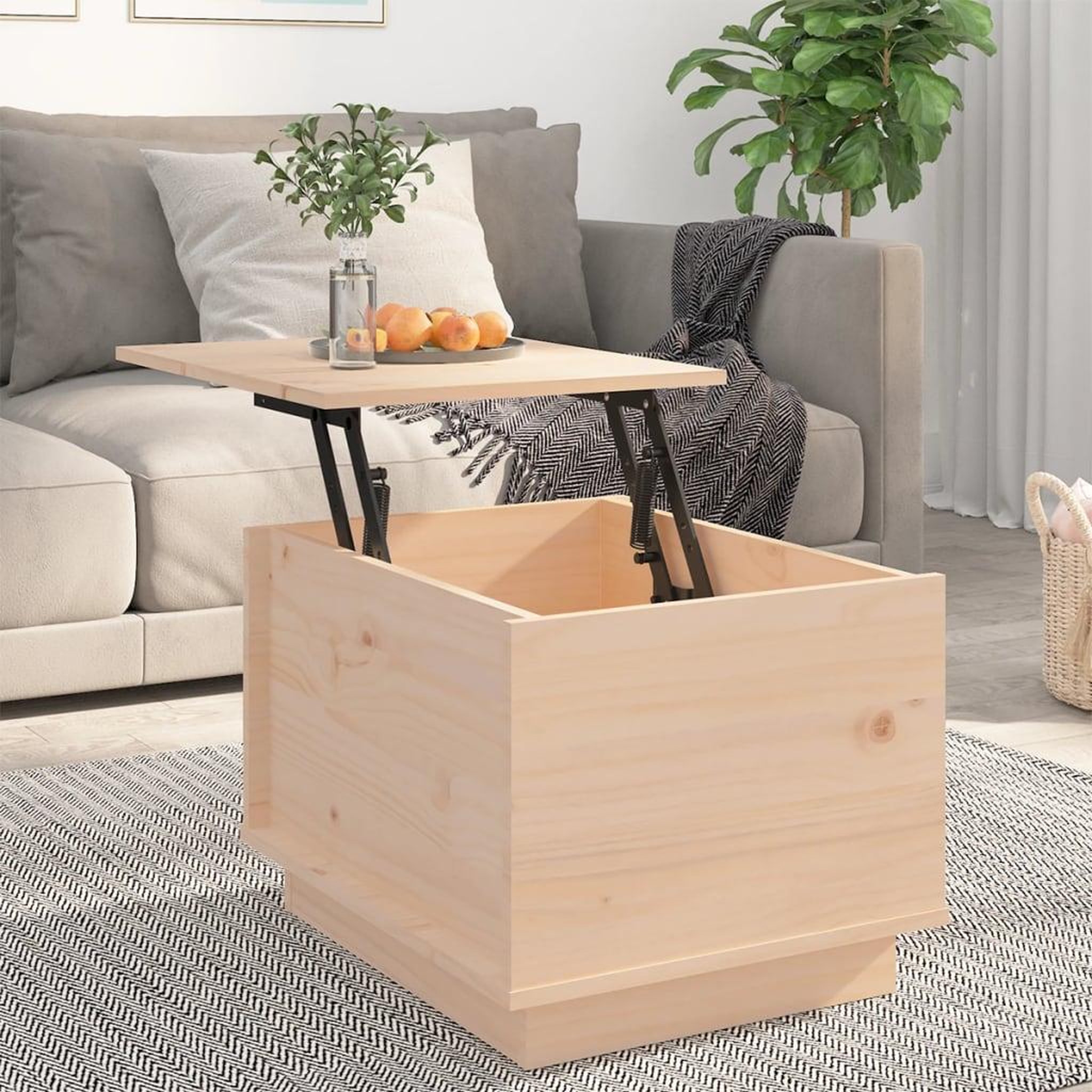 Voir la diapositive 3 : VIDAXL Table basse 40x50x35 cm Bois massif de pin