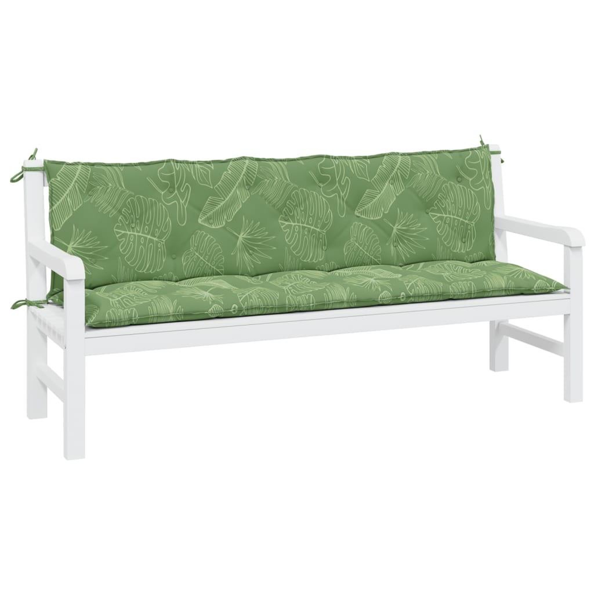 Voir la diapositive 3 : VIDAXL Coussins de banc jardin lot de 2 motif de feuilles tissu Oxford