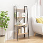 Voir la diapositive 1 : VIDAXL Etagere sur pied 4 niveaux Marron clair et noir 56x35x140 cm