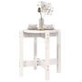 Voir la diapositive 4 : VIDAXL Table basse Blanc Ø 42,5x45 cm Bois massif de pin