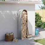 VIDAXL Porte bûches gris clair 40x45x170 cm acier galvanisé