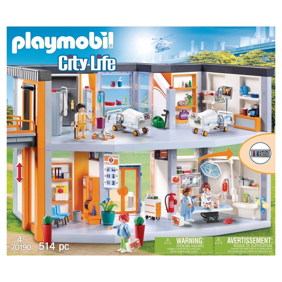 PLAYMOBIL 70190 - City Life - Hôpital aménagé