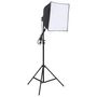 Voir la diapositive 3 : VIDAXL Kit de studio photo avec eclairage et ecran de fond