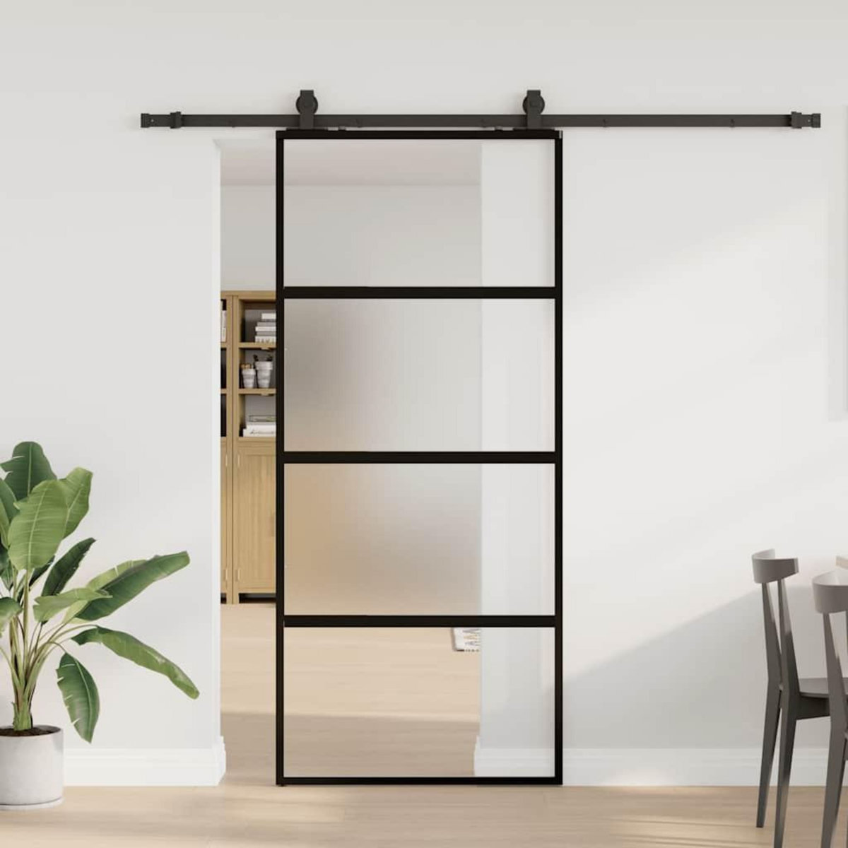 VIDAXL Porte coulissante avec kit de quincaillerie noir 90x205 cm