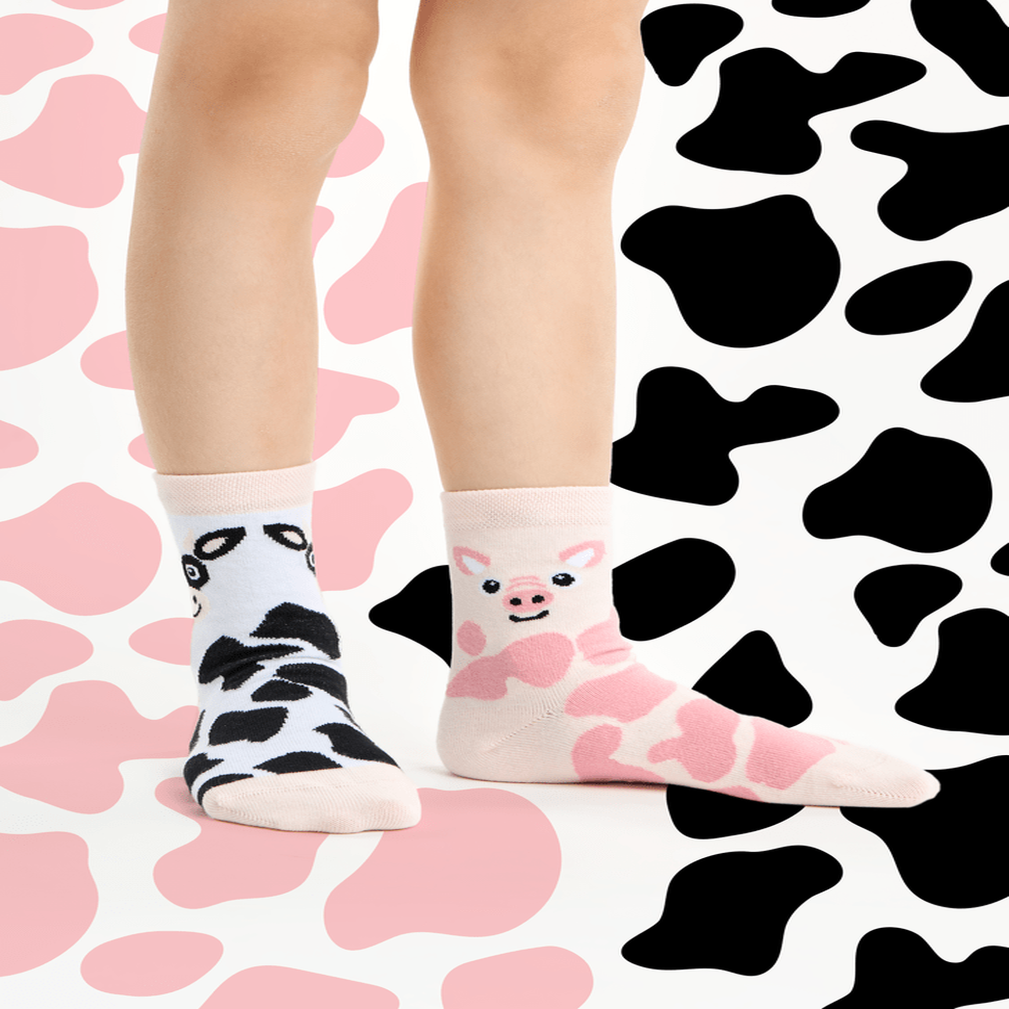 Voir la diapositive 4 : DEDOLES Chaussettes enfants vache et cochon