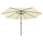 Voir la diapositive 3 : VIDAXL Parasol de jardin avec lumieres LED et mat en metal 400cm sable