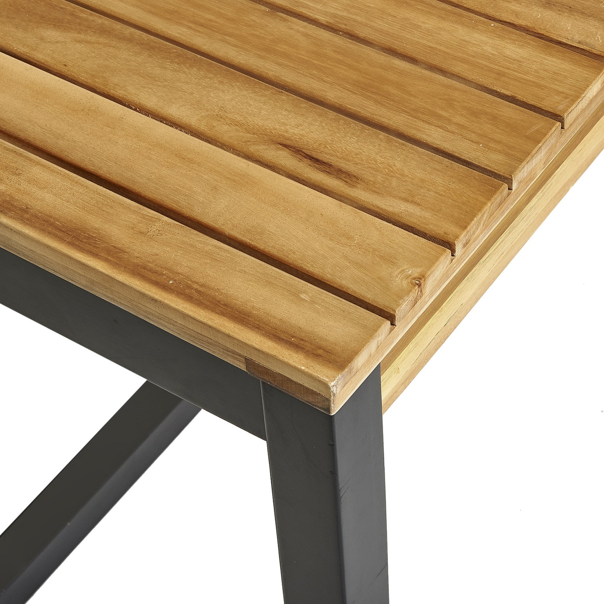 Voir la diapositive 3 : GARDENSTAR Table de jardin rectangulaire - 6/8 places - Bois d'acacia - SAHARA