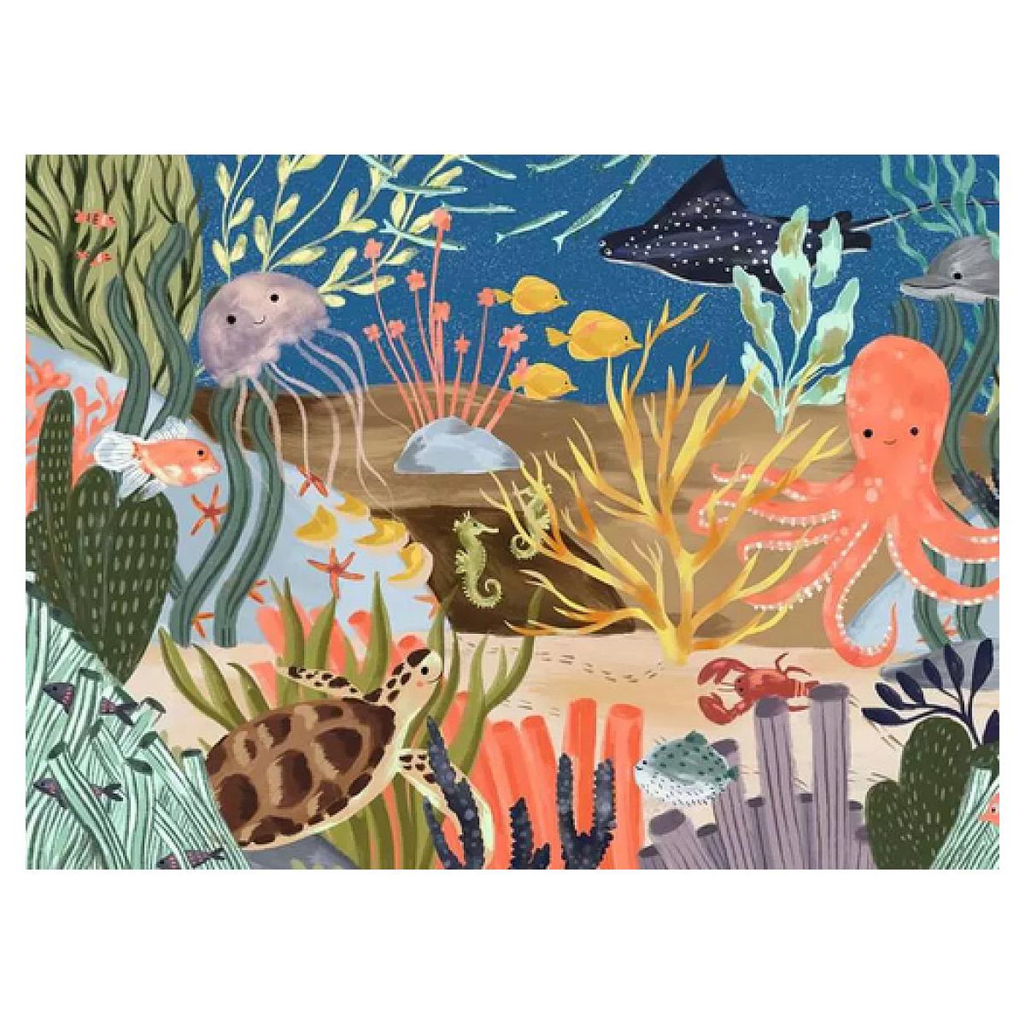 Voir la diapositive 2 : RAVENSBURGER 500p Fantaisie Océanique illustartion