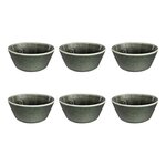 Paris Prix Lot de 6 Bols en Céramique  Black Forest  15cm Vert