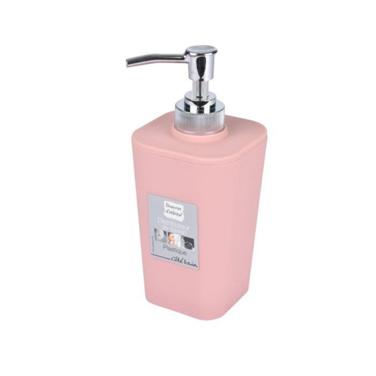 Paris Prix Distributeur de Savon Soft Touch  Vitamine II  17cm Rose