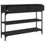 Voir la diapositive 5 : VIDAXL Table console noir 100x25x75 cm bois d'ingenierie