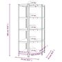 Voir la diapositive 6 : VIDAXL Etagere d'angle a 5 niveaux Anthracite Acier bois d'ingenierie