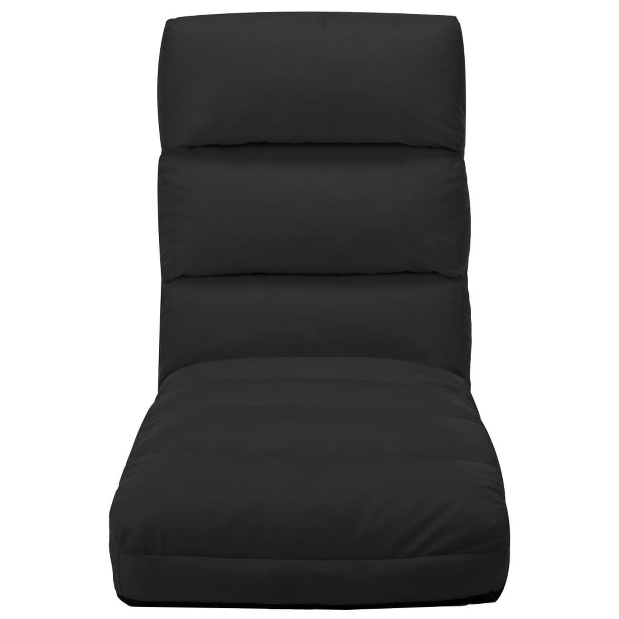 Voir la diapositive 2 : VIDAXL Chaise pliable de sol Noir Similicuir