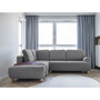 Voir la diapositive 2 : BEST MOBILIER Olli - canapé d'angle droit - convertible - avec coffre - 4 places - en tissu