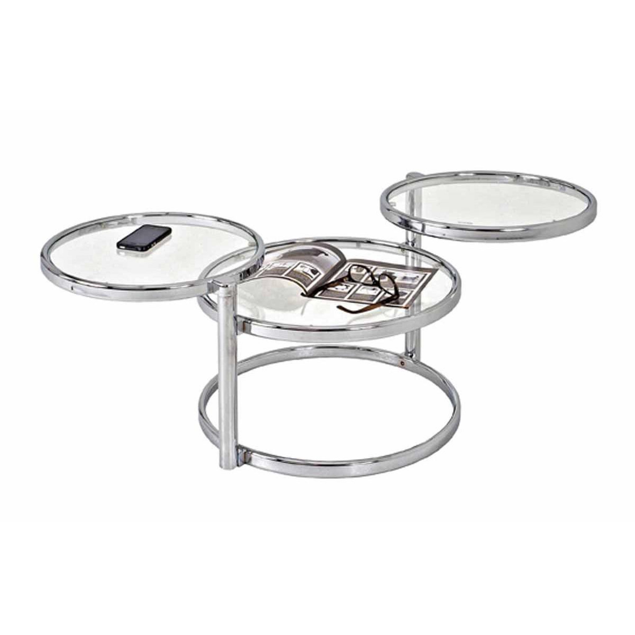Paris Prix Table basse en verre  blaise  140cm argent