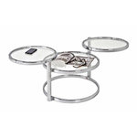 Paris Prix Table Basse en Verre  Blaise  140cm Argent