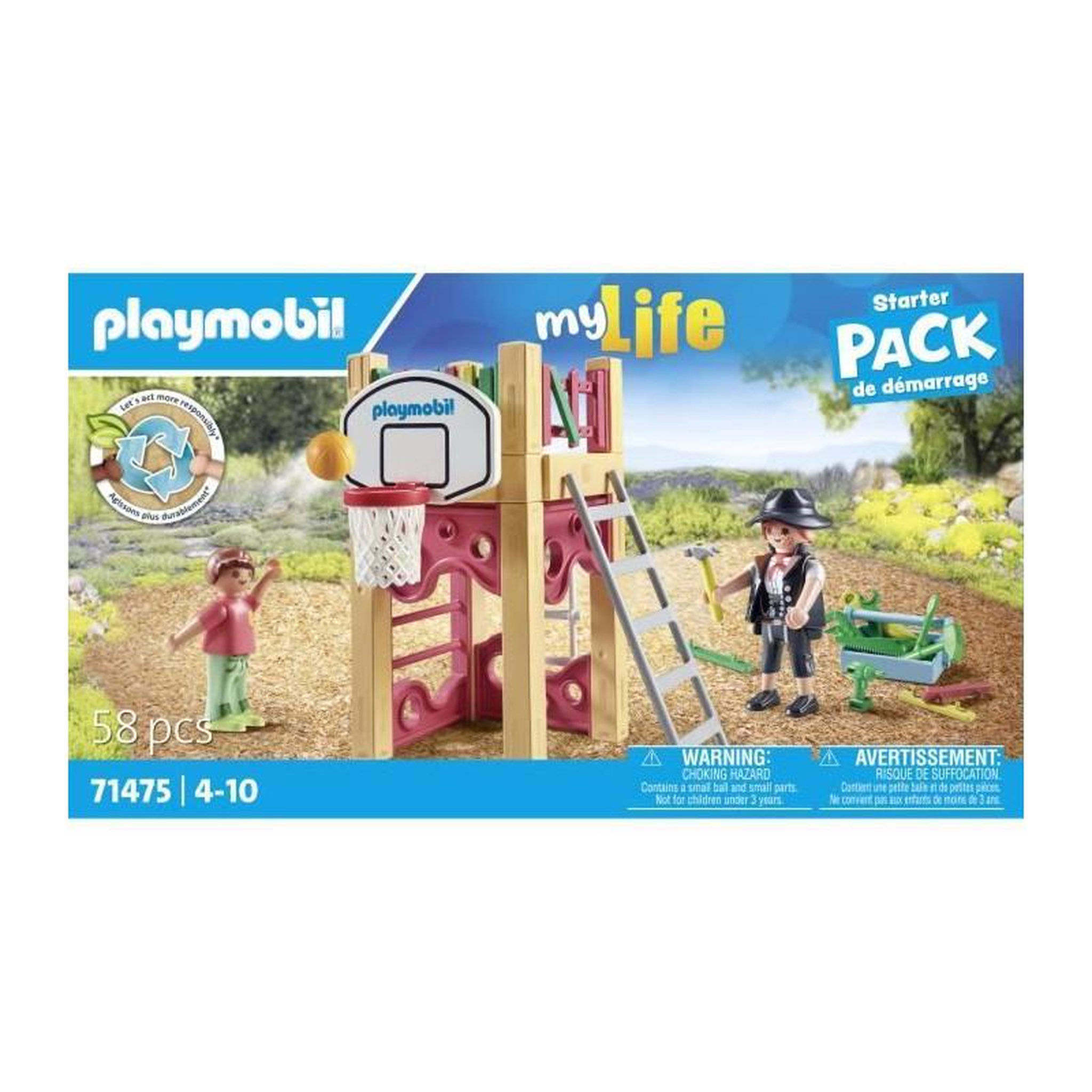 Voir la diapositive 5 : PLAYMOBIL Jeu de construction Playmobil Charpentier avec Tourelle de Jeu