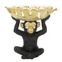 Voir la diapositive 2 : Paris Prix Vide-Poche Statuette  Singe  25cm Noir & Or