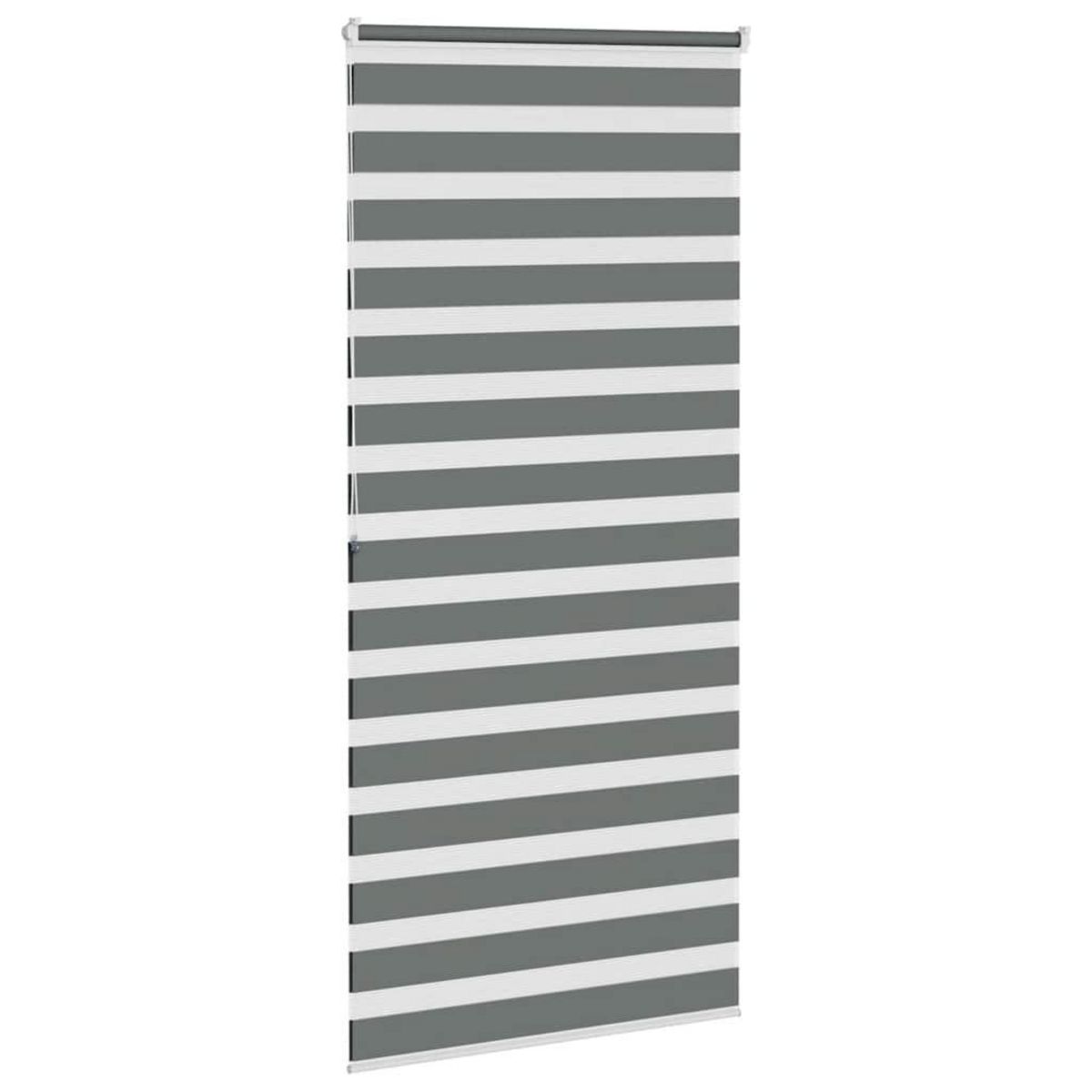 VIDAXL Store zebre gris fonce largeur du tissu 110,9 cm polyester
