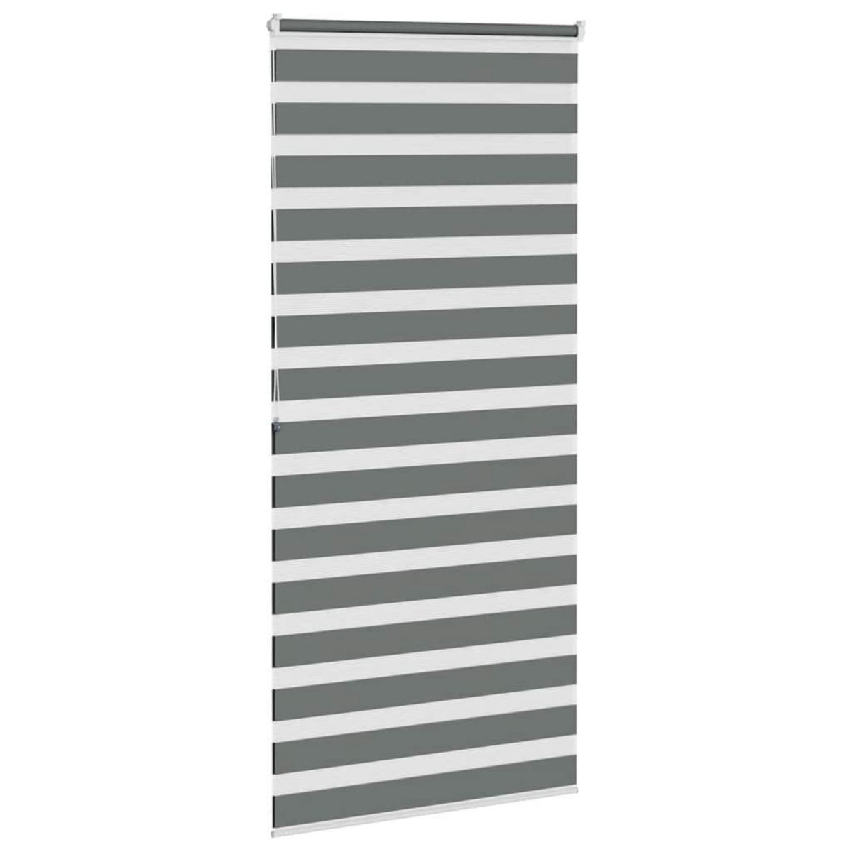 VIDAXL Store zebre gris fonce largeur du tissu 110,9 cm polyester