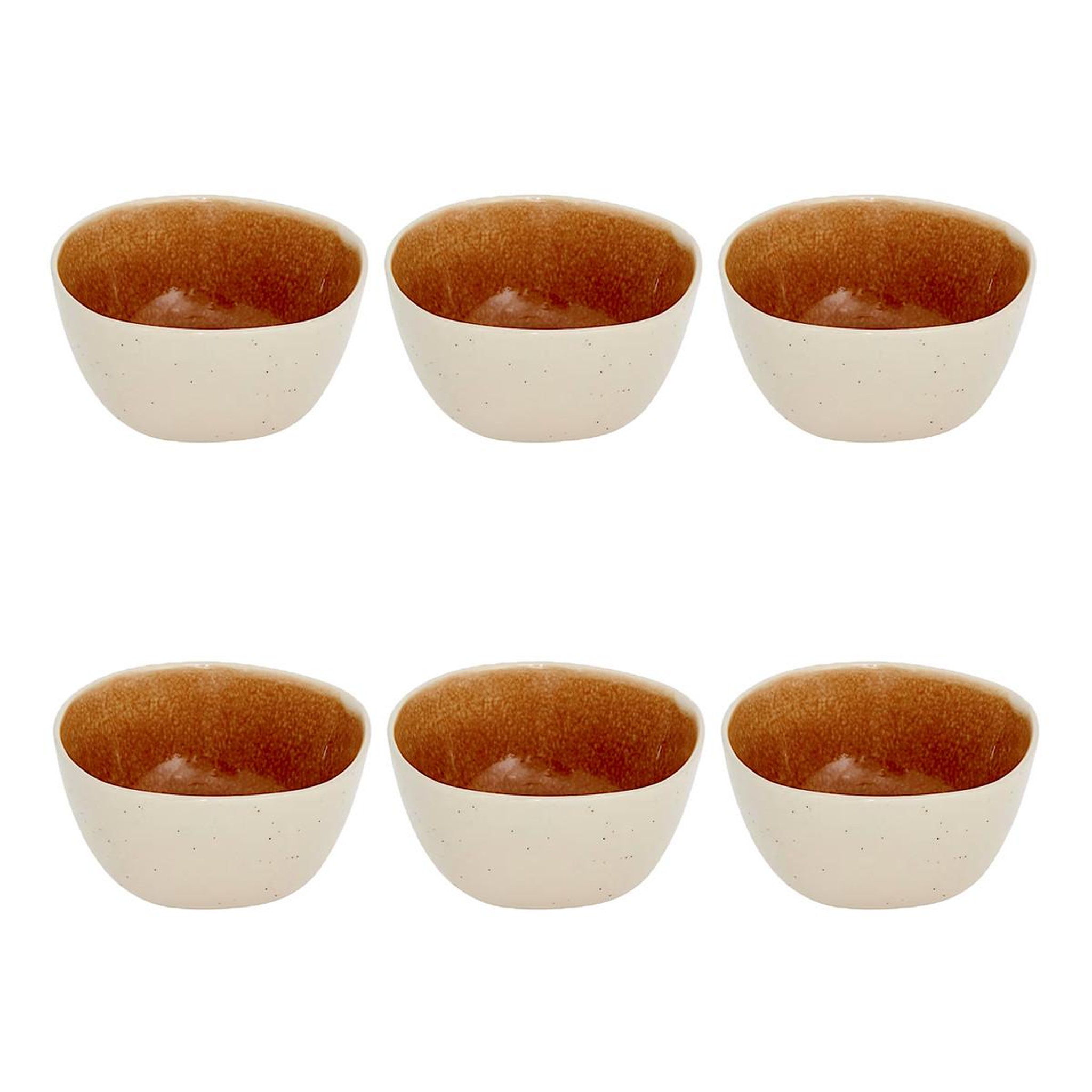SECRET DE GOURMET Lot de 6 coupelles en faïence  wonja  11cm ocre