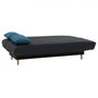 Voir la diapositive 4 : MARKET24 Banquette clic clac 3 places - Tissu anthracite -  Style scandinave - L 190 x P92 cm - LIV