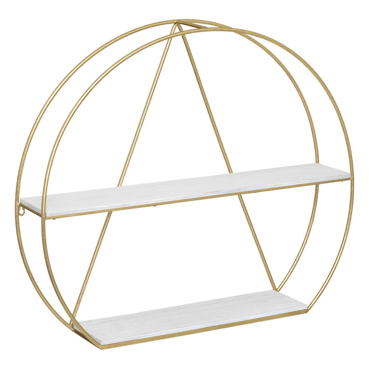 ATMOSPHERA Etagère murale en bois et métal MADDY - Doré