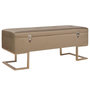 Voir la diapositive 1 : VIDAXL Banc avec compartiment de rangement 105 cm Beige Velours