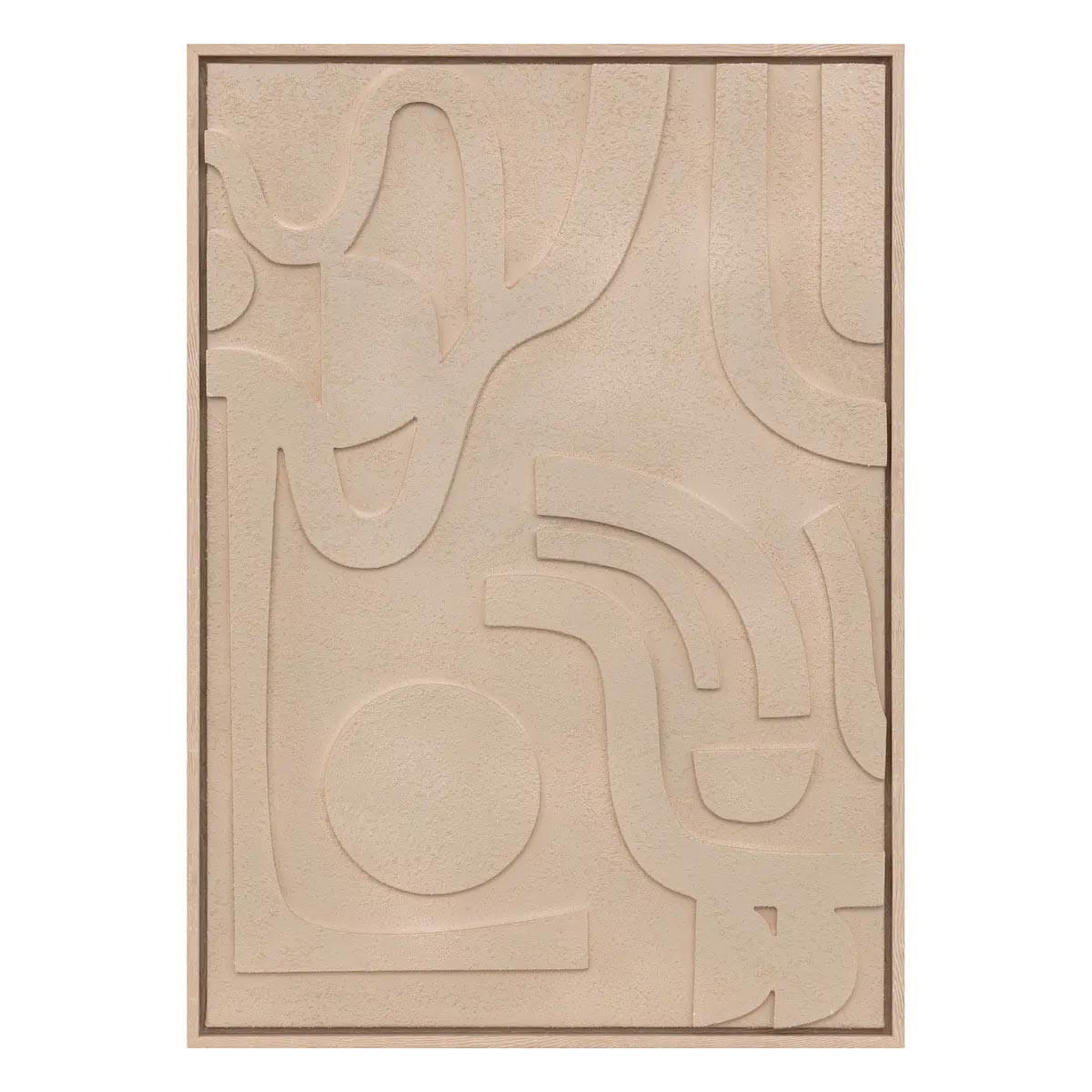 ATMOSPHERA Tableau déco en relief  azra  50x70cm beige