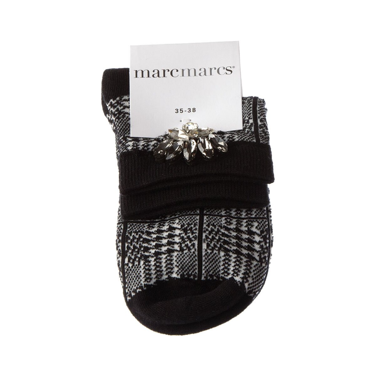 MARCMARCS Chaussette Basses - 1 paire - Avec perles - Sans bouclette - Fashion - Fine - Coton - Christina 82049