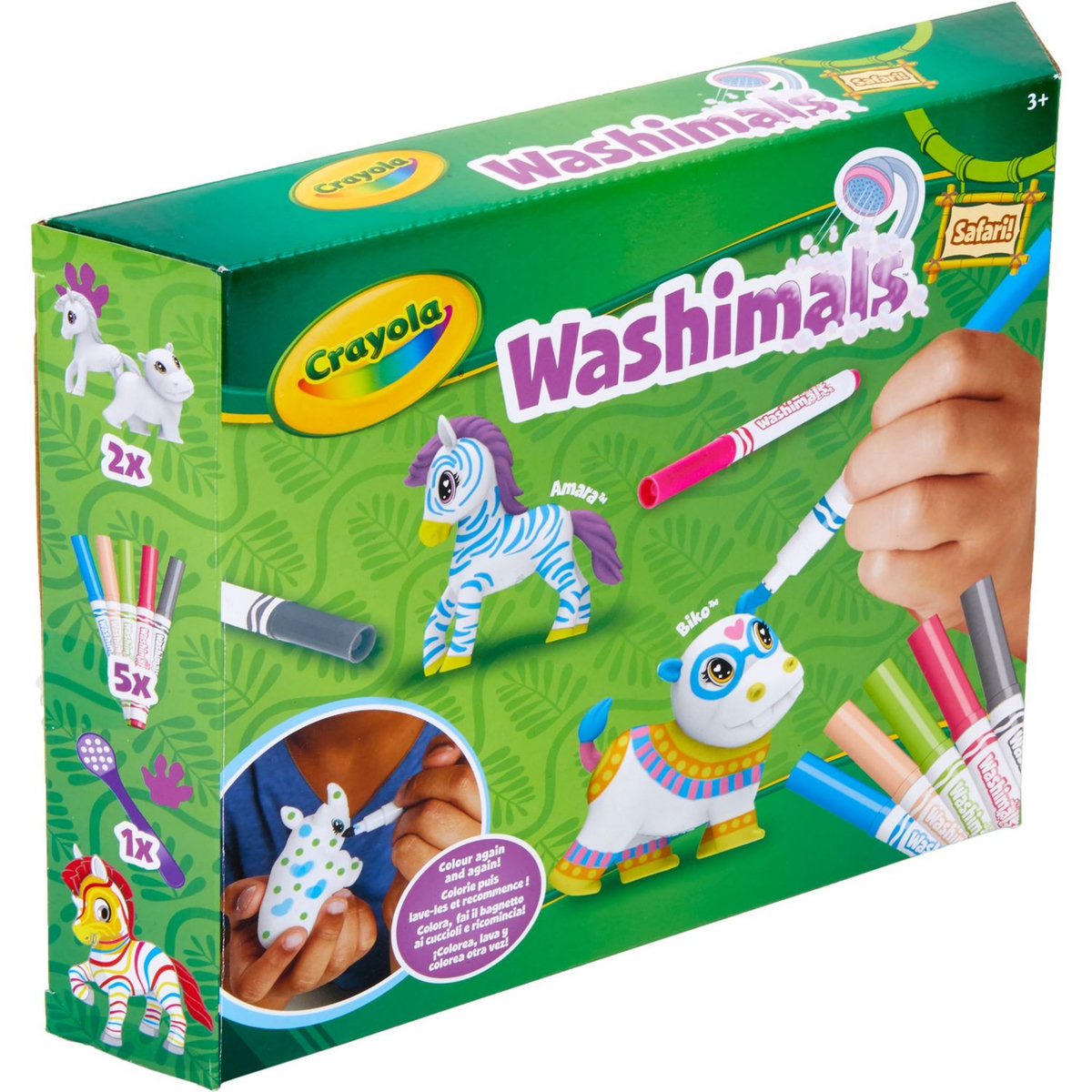 CRAYOLA Mes Animaux à Colorier Kit Safari 2 Washimals