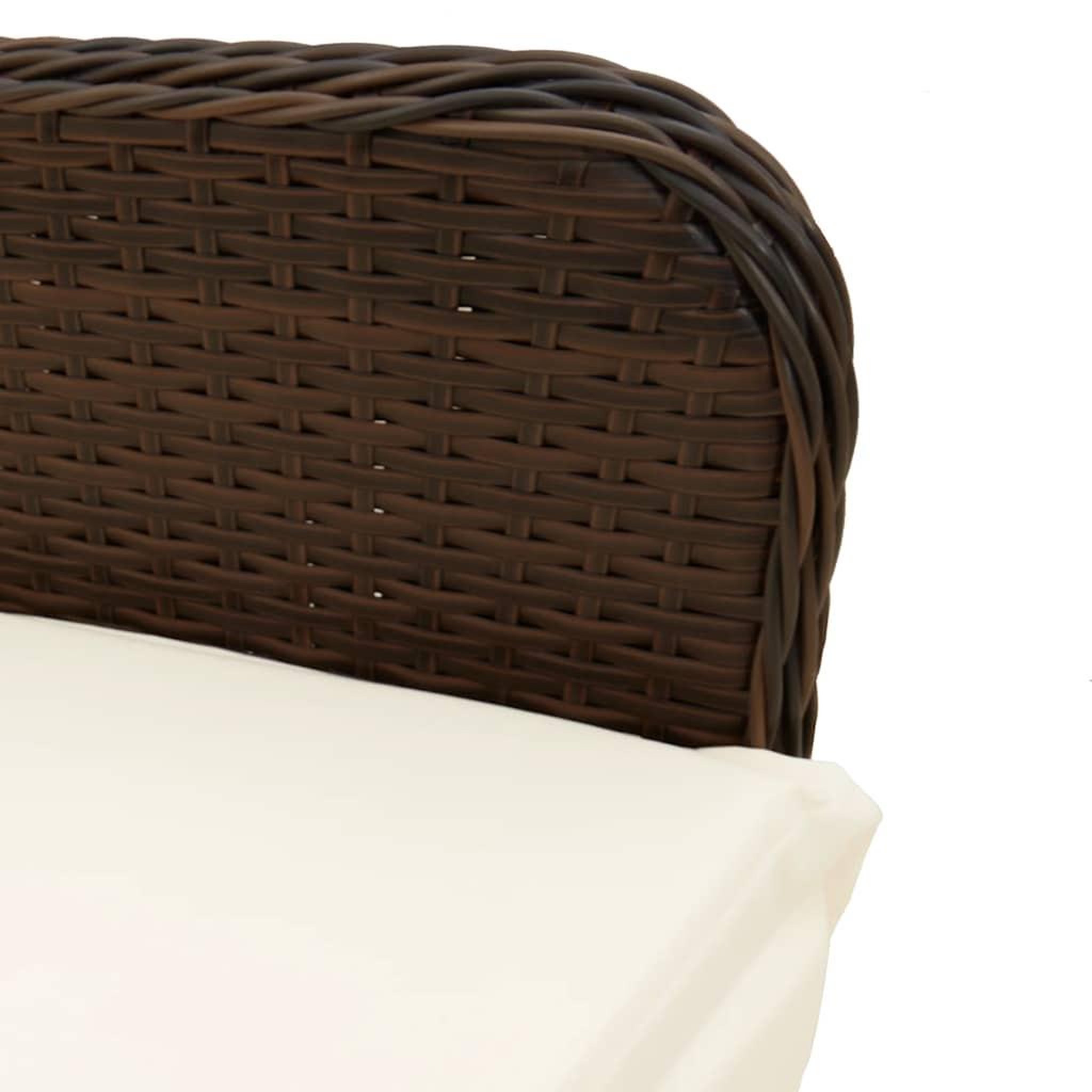 Voir la diapositive 5 : VIDAXL Ensemble de bistro de jardin 5 pcs coussins marron poly rotin