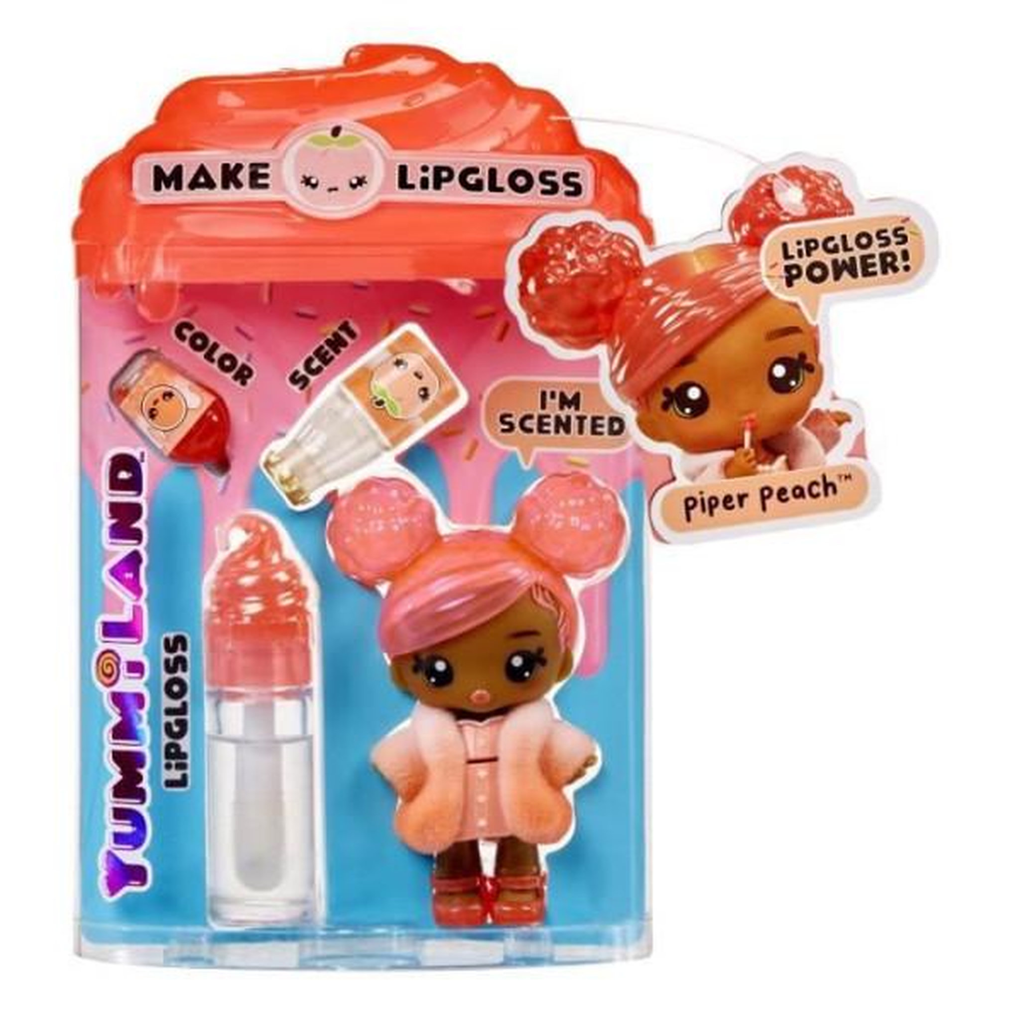 Voir la diapositive 4 : L.O.L. SURPRISE! Yummiland - 1 poupée 10 cm et un gloss pailleté a créer - Piper - Goût Peche - Des 4ans