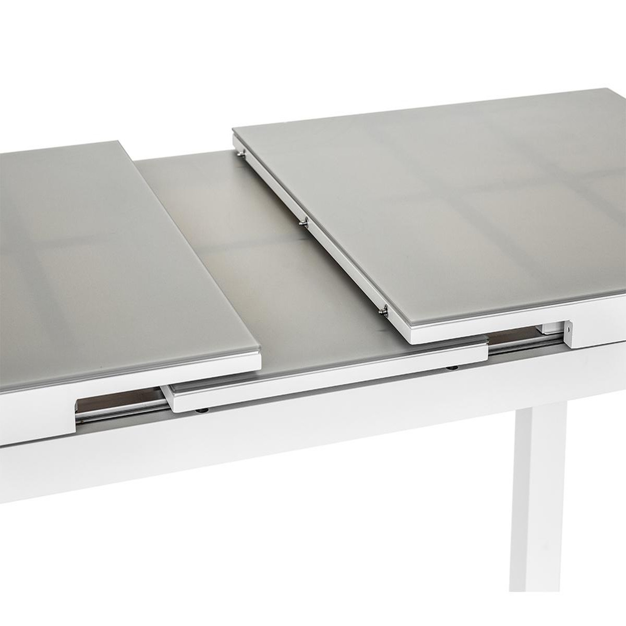 Voir la diapositive 5 : Jardiline Table de jardin rectangulaire extensible en aluminium ibiza perle 8/10 places - jardiline