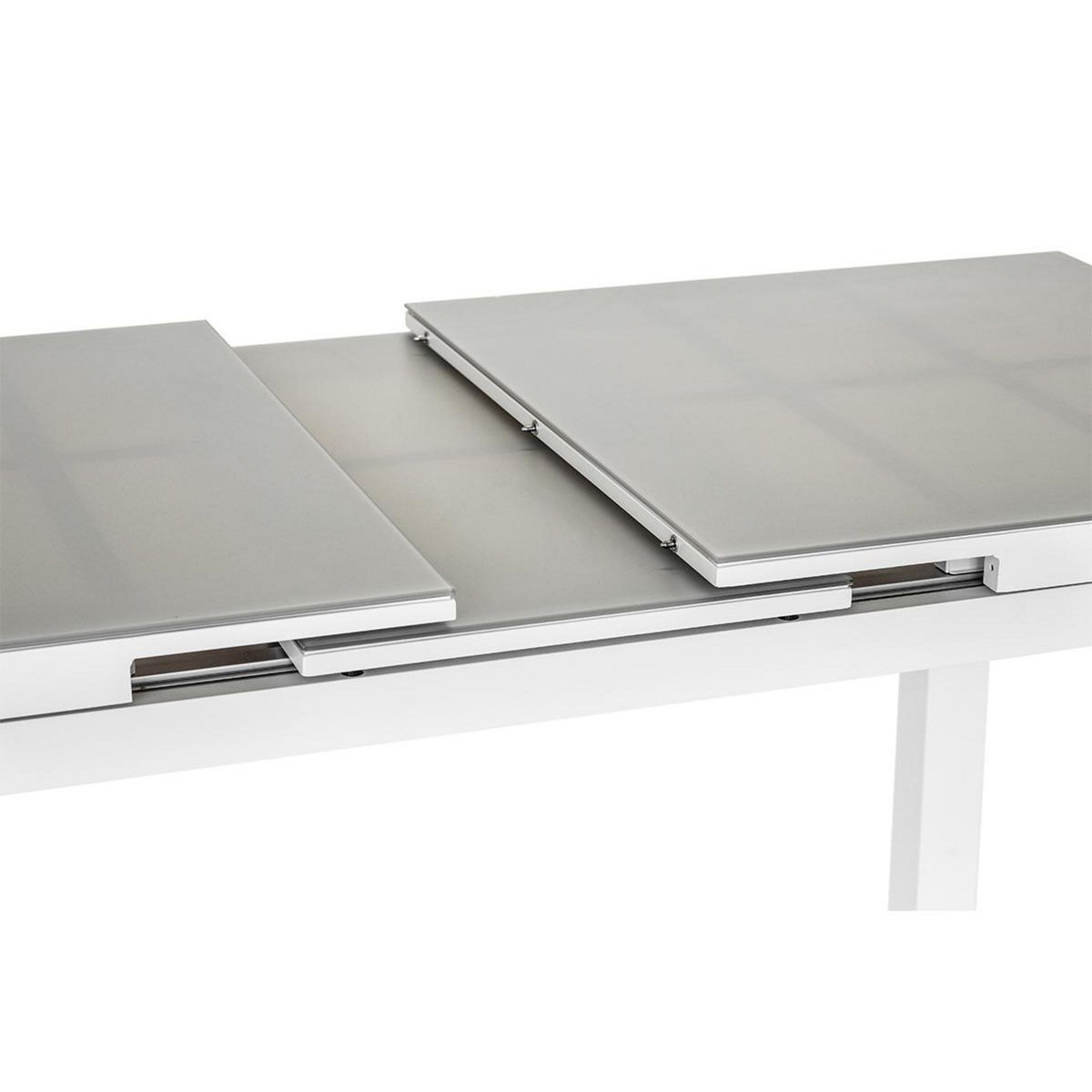 Jardiline Table de jardin rectangulaire en aluminium gris perle Ibiza Perle - 8/10 places - Jardiline