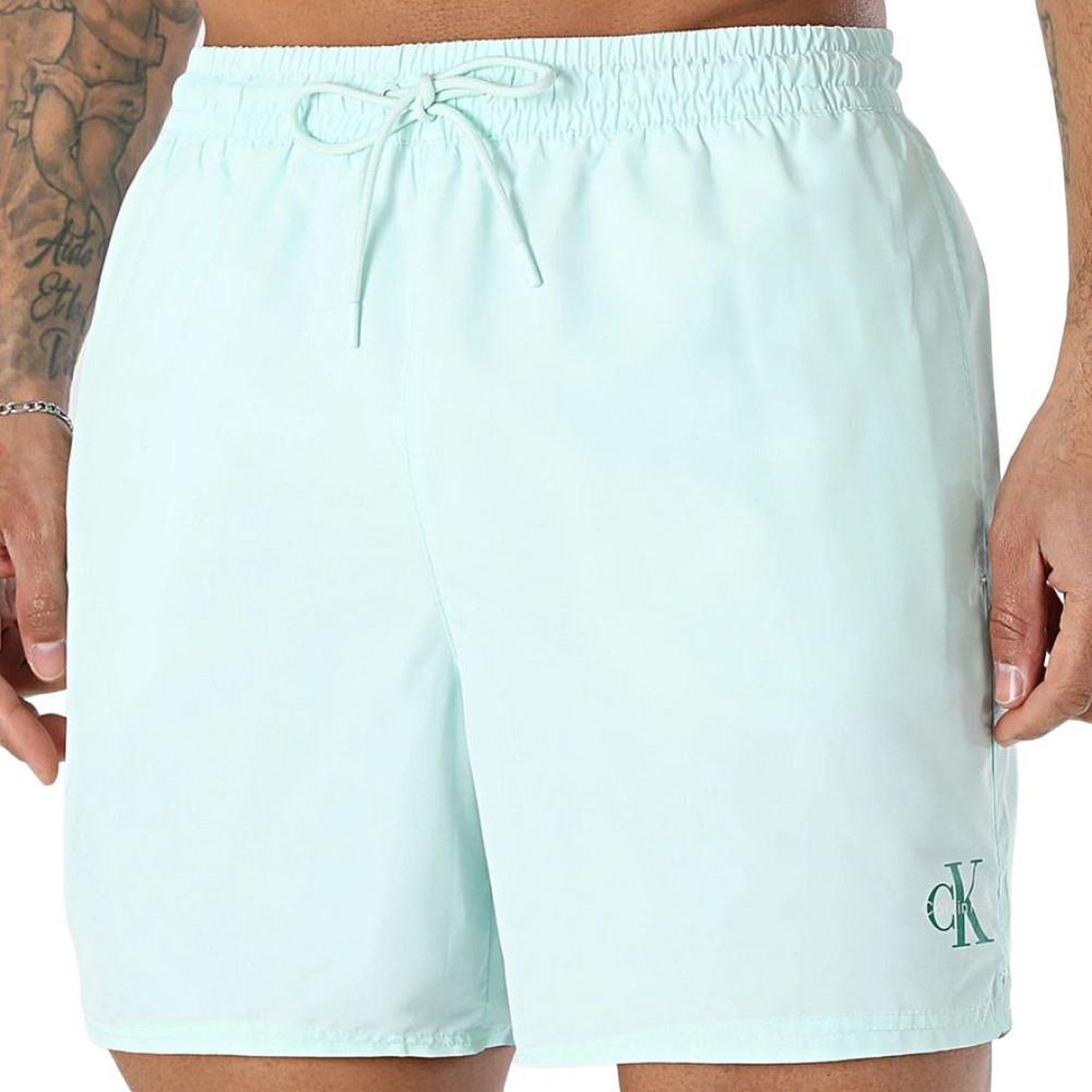 Voir la diapositive 1 : CALVIN KLEIN JEANS Short de bain Vert Homme Calvin Klein Jeans Drawstrings