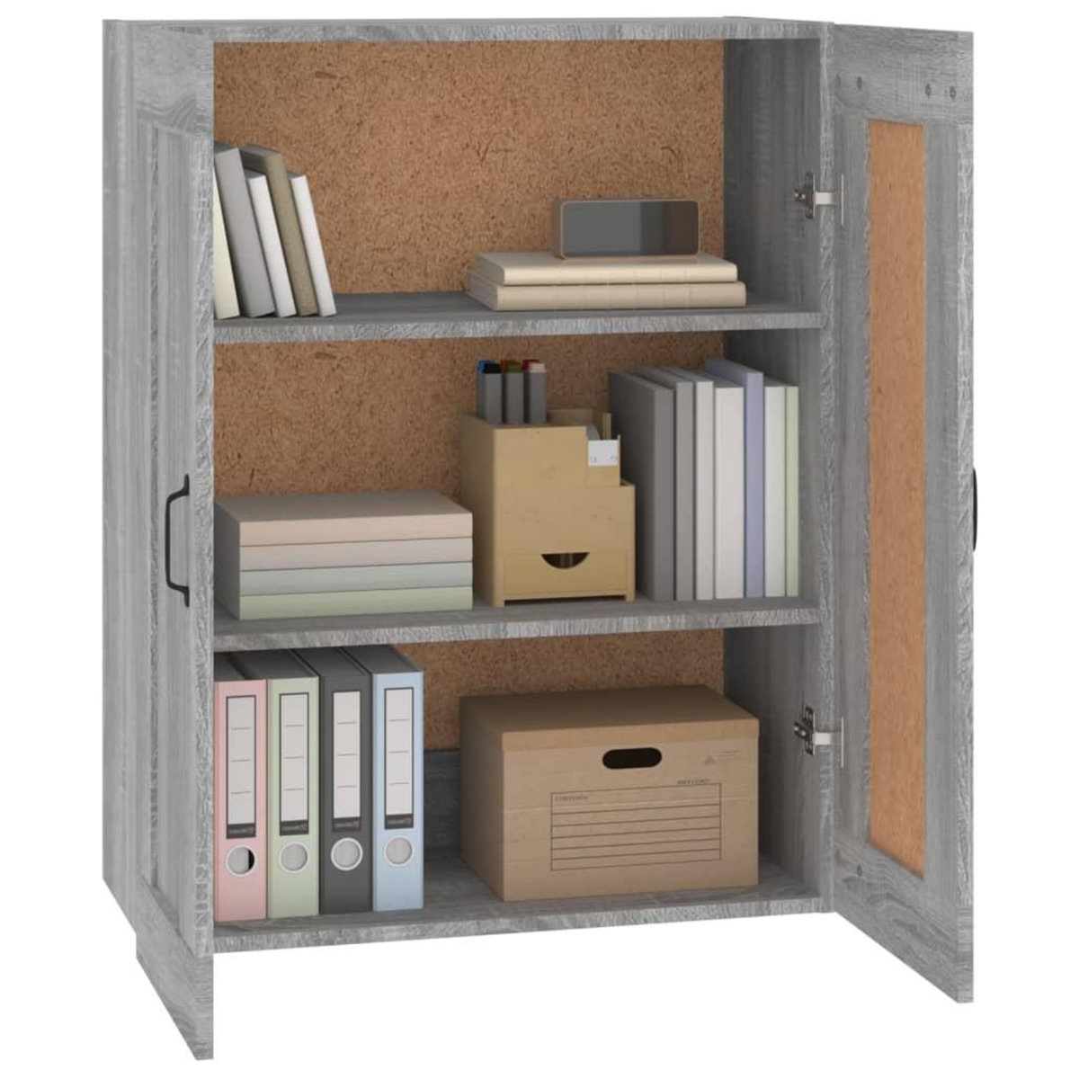 VIDAXL Armoire murale suspendue Sonoma gris 69,5x32,5x90 cm