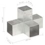 Voir la diapositive 6 : VIDAXL Connecteurs de poteau 4 pcs Forme en X Metal galvanise 91x91 mm