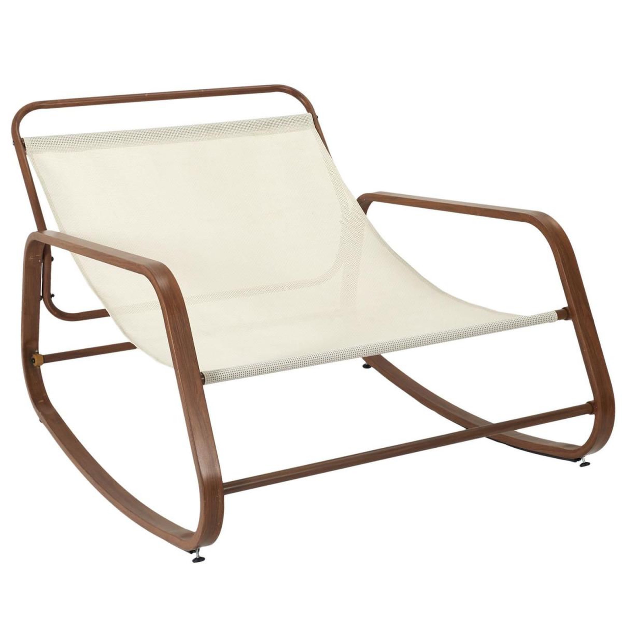 Voir la diapositive 3 : The Home Deco Factory Fauteuil à bascule design  miami  130cm blanc