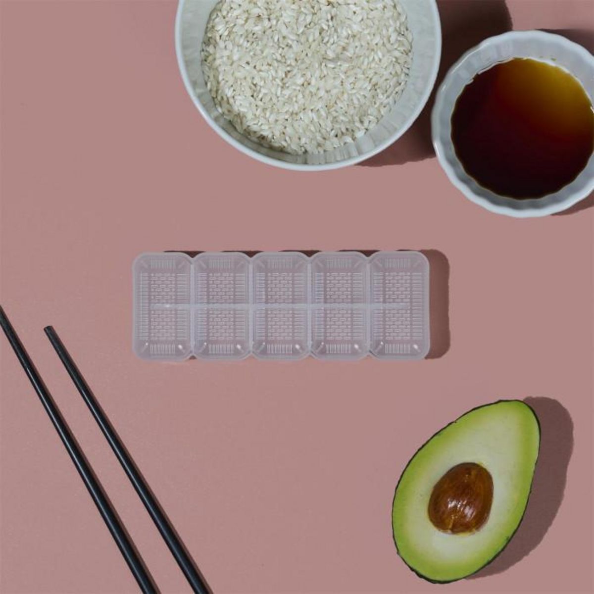 Paris Prix Moule à Sushi 5 Boules  Kawaii  16cm Transparent