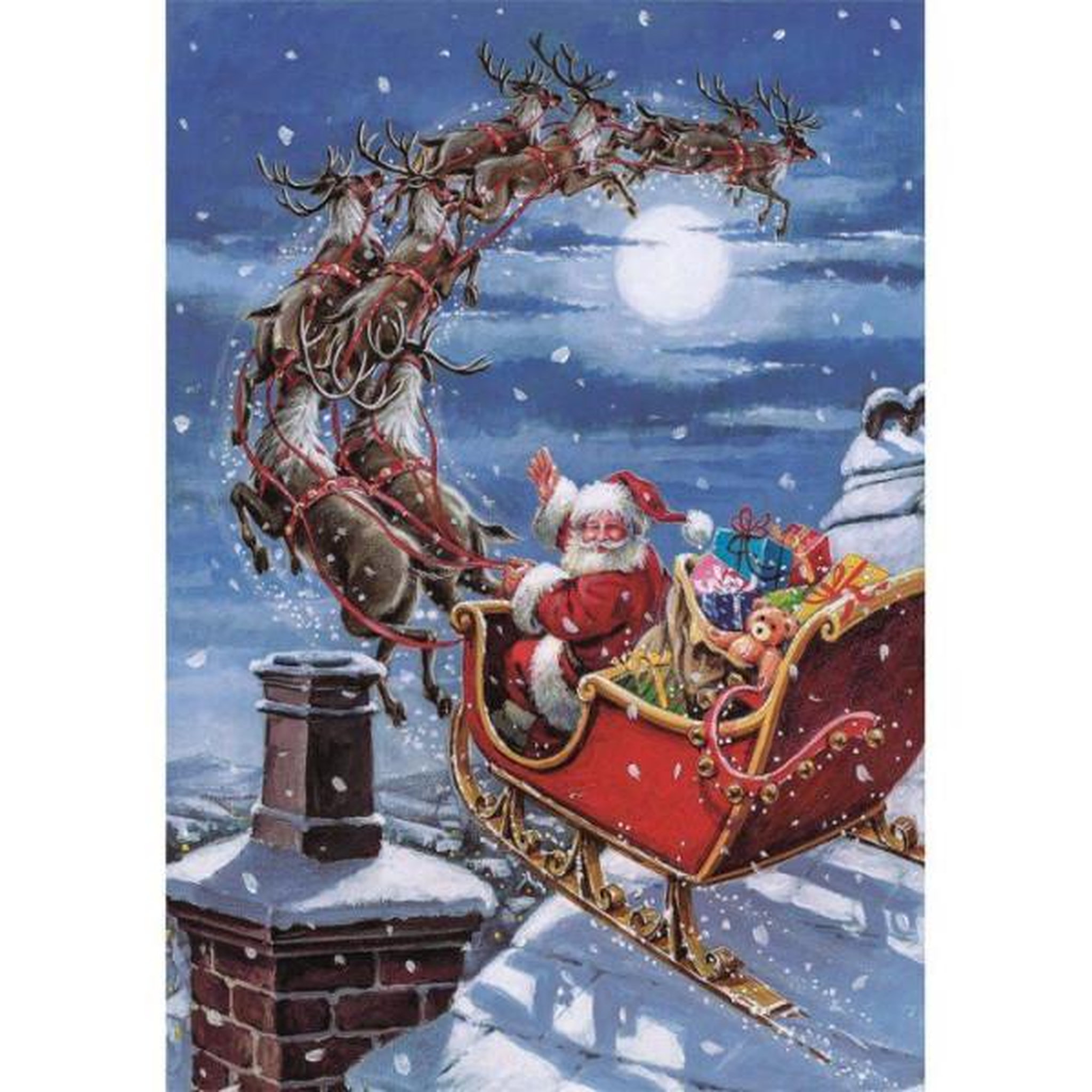 Voir la diapositive 2 : CLEMENTONI Puzzle 500 pieces - Midnight Sleigh Ride
