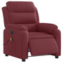 Voir la diapositive 3 : VIDAXL Fauteuil de massage inclinable electrique Rouge bordeaux Tissu