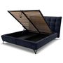 Voir la diapositive 2 : LISA DESIGN Sohan - lit coffre - 160x200 - en tissu bouclette - sommier inclus